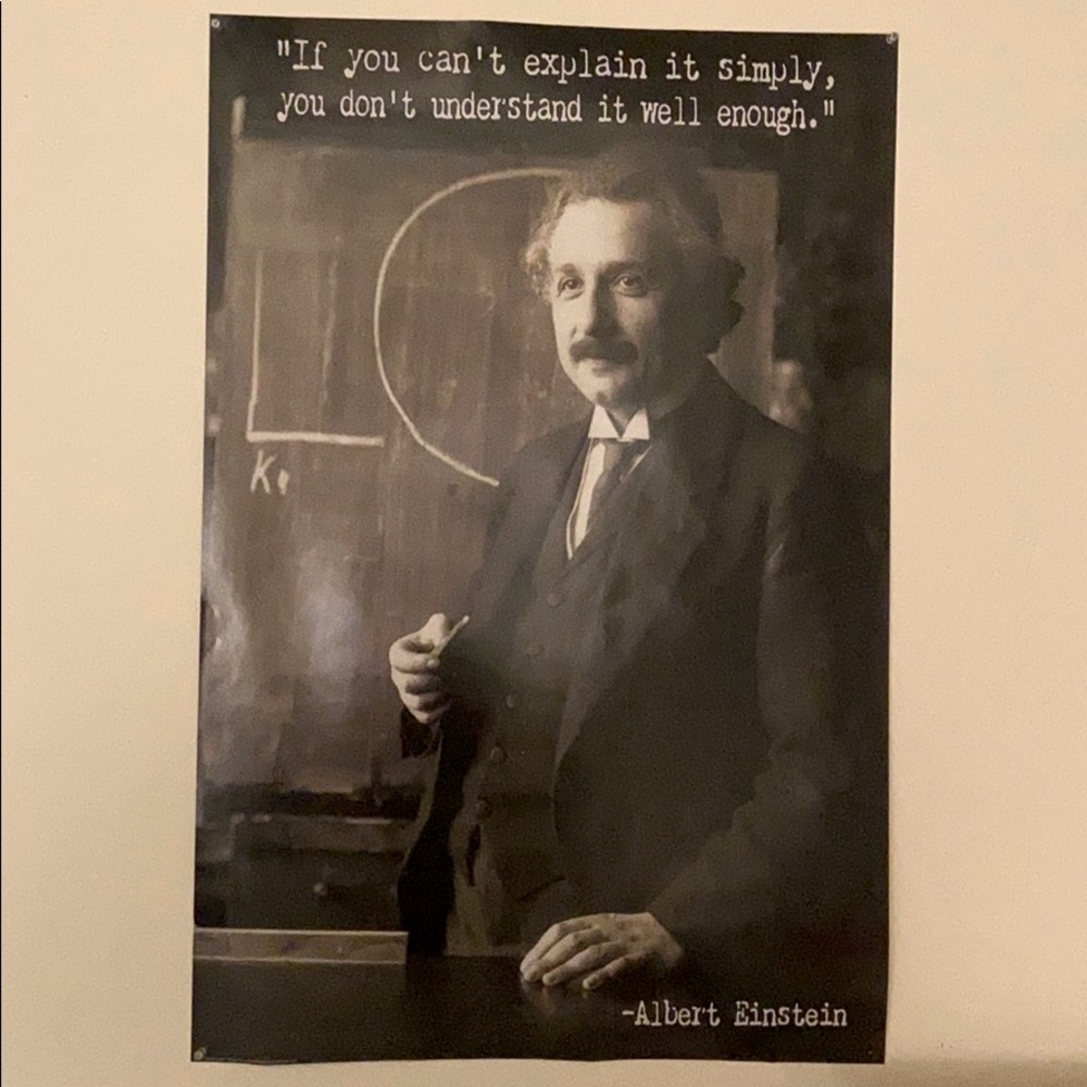 Albert Einstein Poster: if you can’t explain it